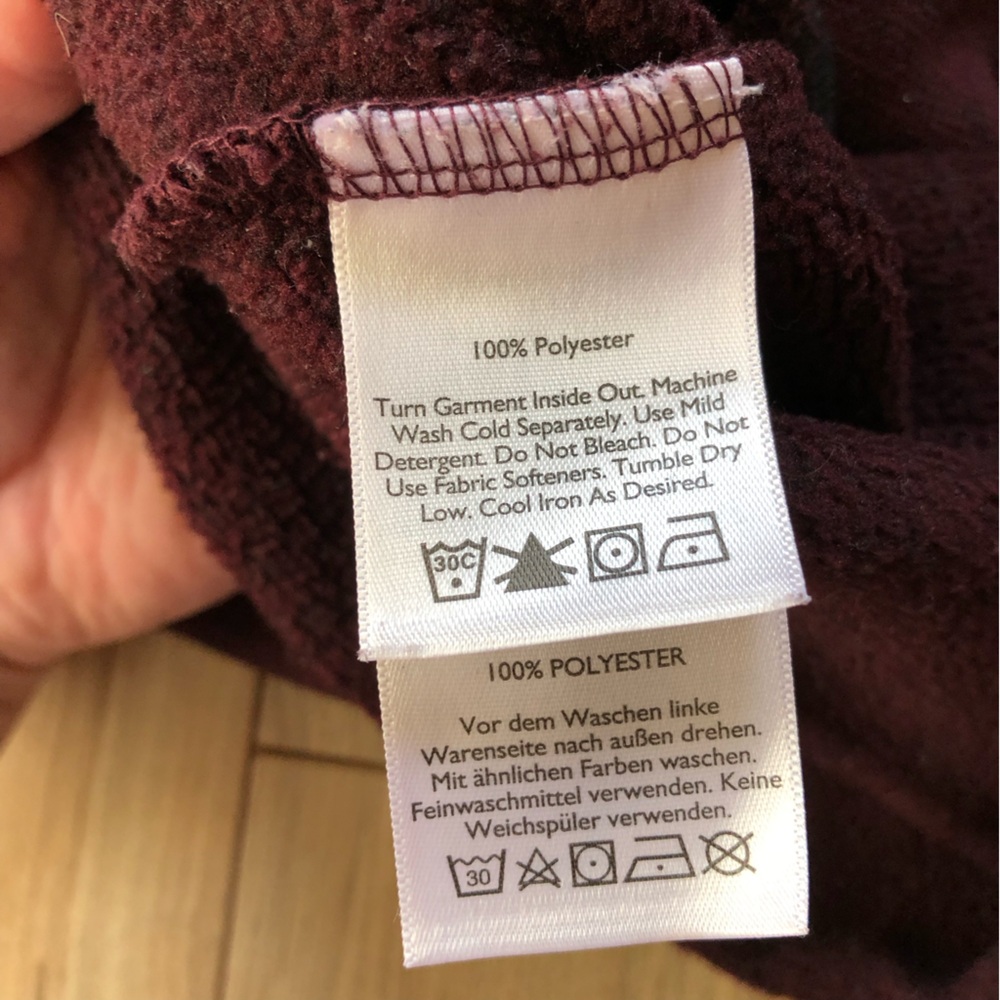 Women’s Eddie Bauer Radiator Dark Garnet Fleece zip up sweater jacket size S - Picture 8 of 9
